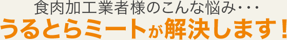 食肉加工業者様のこんな悩み・・・うるとらミートが解決します！